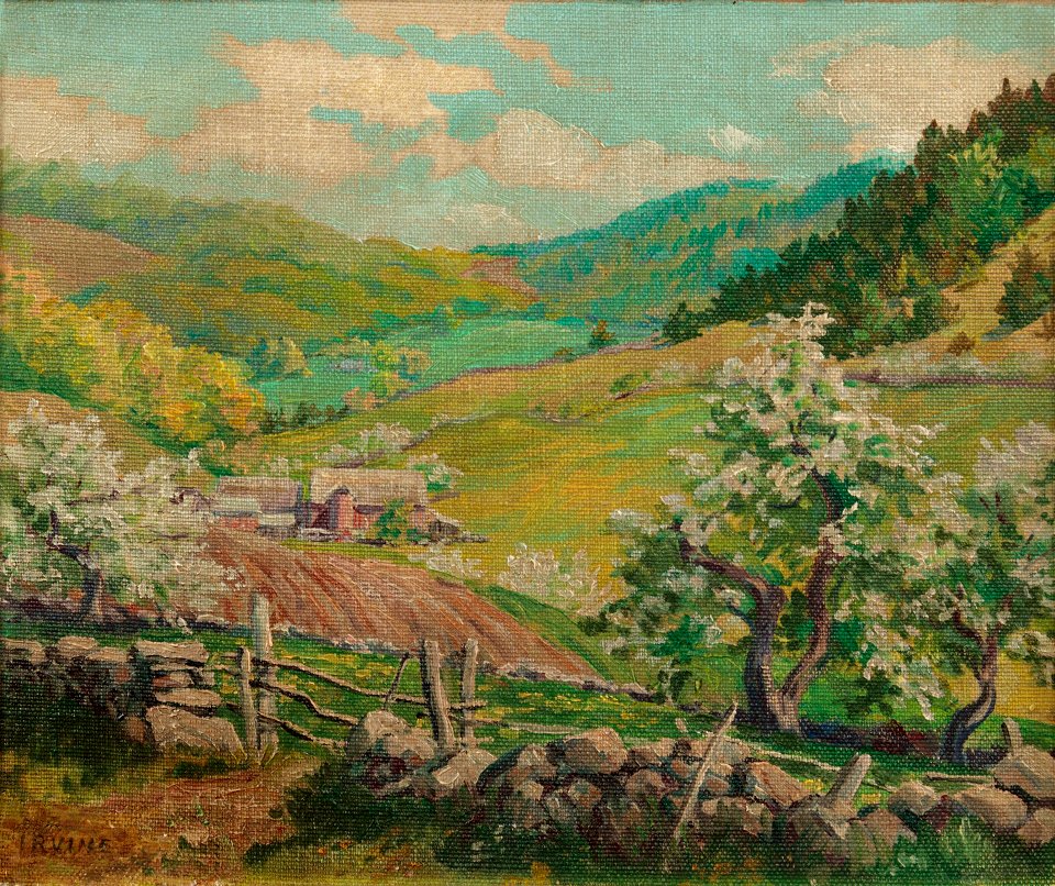 A Farmyard in Spring by Wilson Henry Irvine