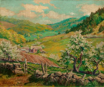 A Farmyard in Spring by Wilson Henry Irvine