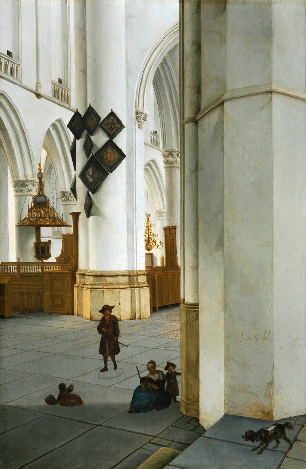 Isaac van Nickelen - Interior of the church of St Bavo in Haarlem 52 van nickelen 7161