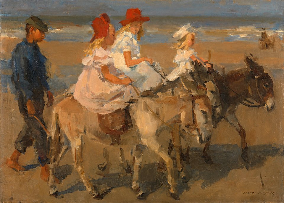 Isaac Israels - Ezeltje rijden langs het strand - SK-A-3597 - Rijksmuseum
