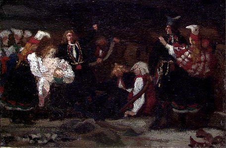 Olaf Isaachsen - Fight in an old Farm House - NG.M.00446d - National Museum of Art, Architecture and Design