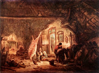 Isaac van Ostade - Pig-Killing - WGA16762