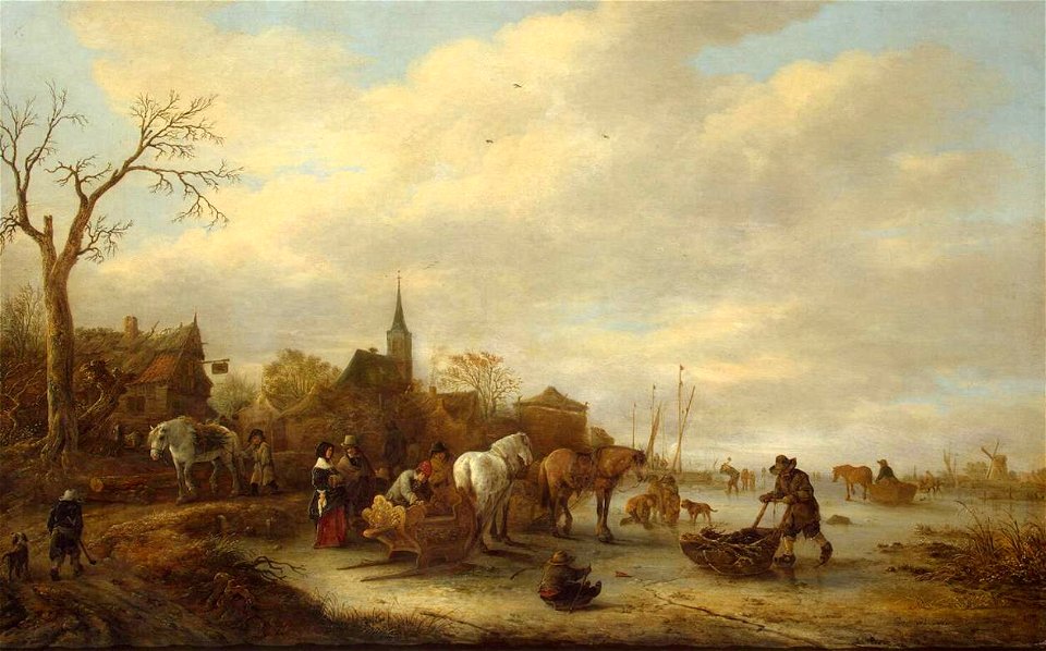 Isaac van Ostade - Winter Landscape - WGA16766