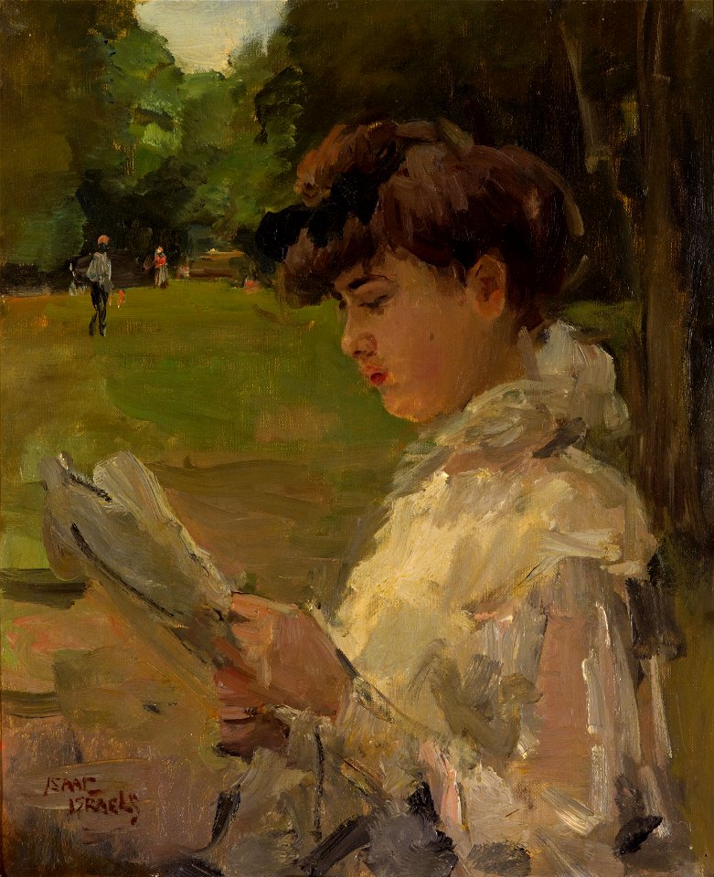 Isaac Israëls - Girl reading - Google Art Project