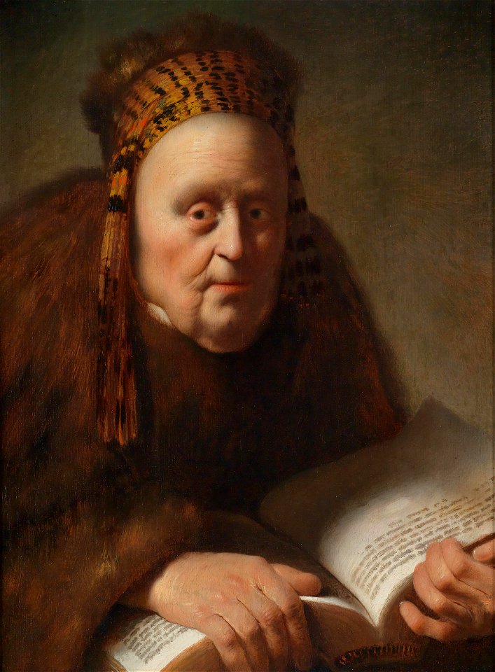 Isaac de Jouderville Alte Frau mit Buch