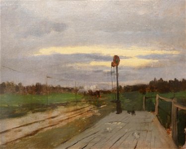 Isaac Levitan-Petite gare-Musée Levitan. Free illustration for personal and commercial use.