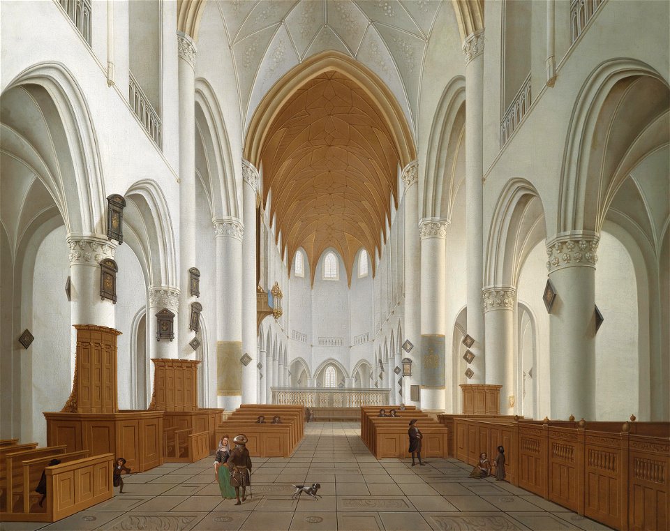 Isaak van Nickelen Interieur der St Bavo-Kirche in Haarlem