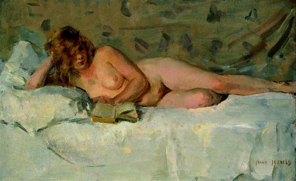 Isaac Israels (1865-1934) Liggend naakt (Sjaantje van Ingen)