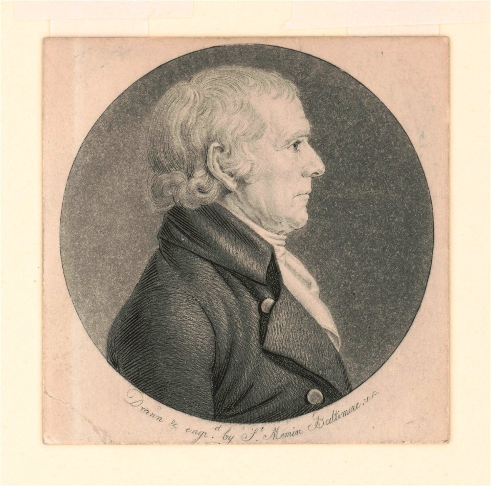 Isaac Smith II, head-and-shoulders portrait, right profile LCCN2007677910, Charles Balthazar Julien Févret de Saint-Mémin, 1803