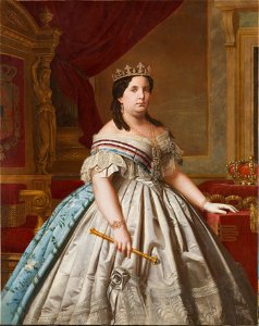 Isabel II, reina de España. (Museo del Prado). Free illustration for personal and commercial use.
