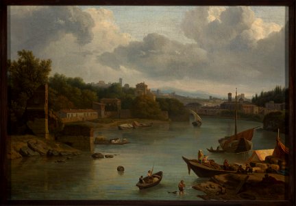 Isaac de Moucheron - View of the Tiber from the south – Ripa Grande - M.Ob.1023 MNW - National Museum in Warsaw
