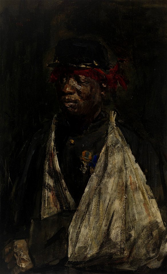 Isaac Israëls - Portret van de gewonde KNIL-militair Kees Pop