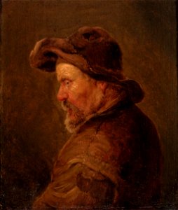Isaac van Ostade - A man in a hat and weathered clothes