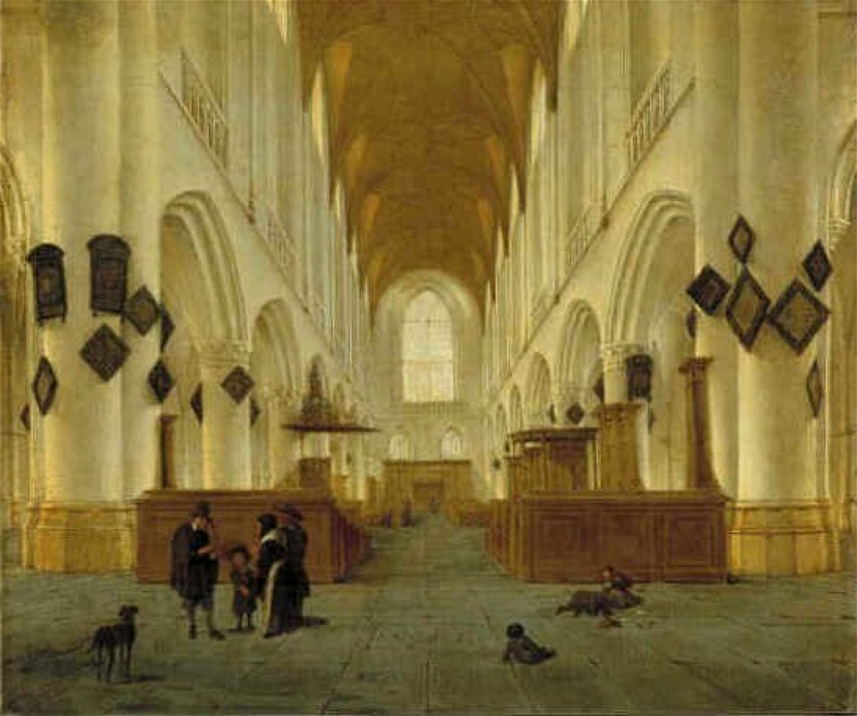 Isaak van Nickelen - Gezicht in de Sint Bavo te Haarlem - 1596 (OK) - Museum Boijmans Van Beuningen