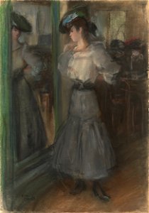 Isaac Israëls - Meisje voor een spiegel