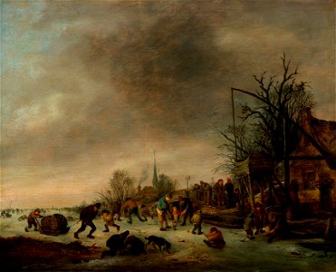Isaac Jansz. van Ostade - Winter landscape 32 van ostade 5555. Free illustration for personal and commercial use.