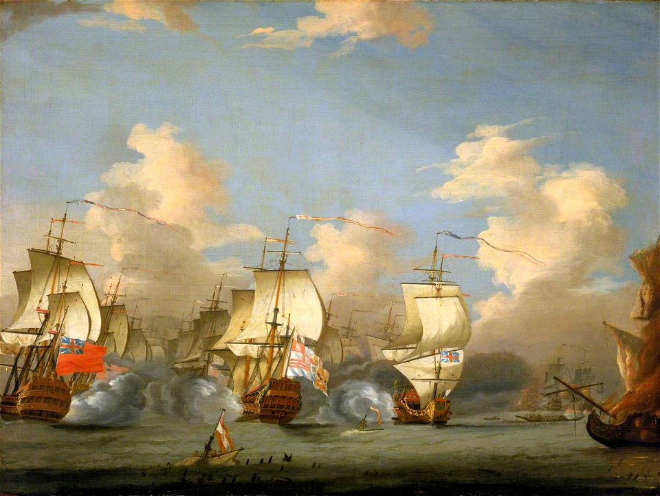 Isaac Sailmaker (c.1633-1721) - The Battle of Cape Passaro, 11 August 1718 - BHC0350 - Royal Museums Greenwich