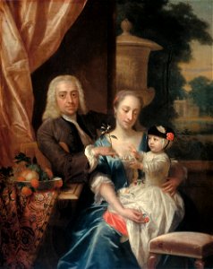 Isaac Parker, zijn echtgenote Justina Johanna Ramskrammer en hun zoontje Willem Alexander Rijksmuseum SK-A-1649