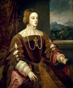 Isabella of Portugal by Titian. Free illustration for personal and commercial use.