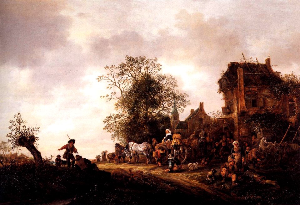 Isaac van Ostade - Travellers at a Country Inn - WGA16763