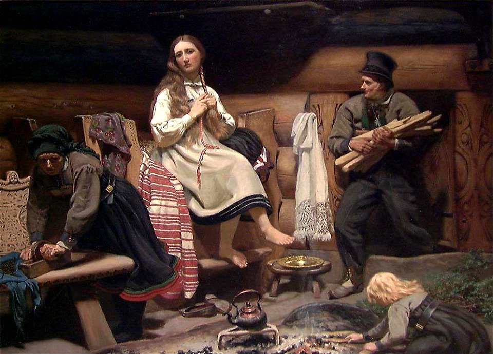Olaf Isaachsen - Old Farm Interior from Setesdal - NG.M.01177 - National Museum of Art, Architecture and Design