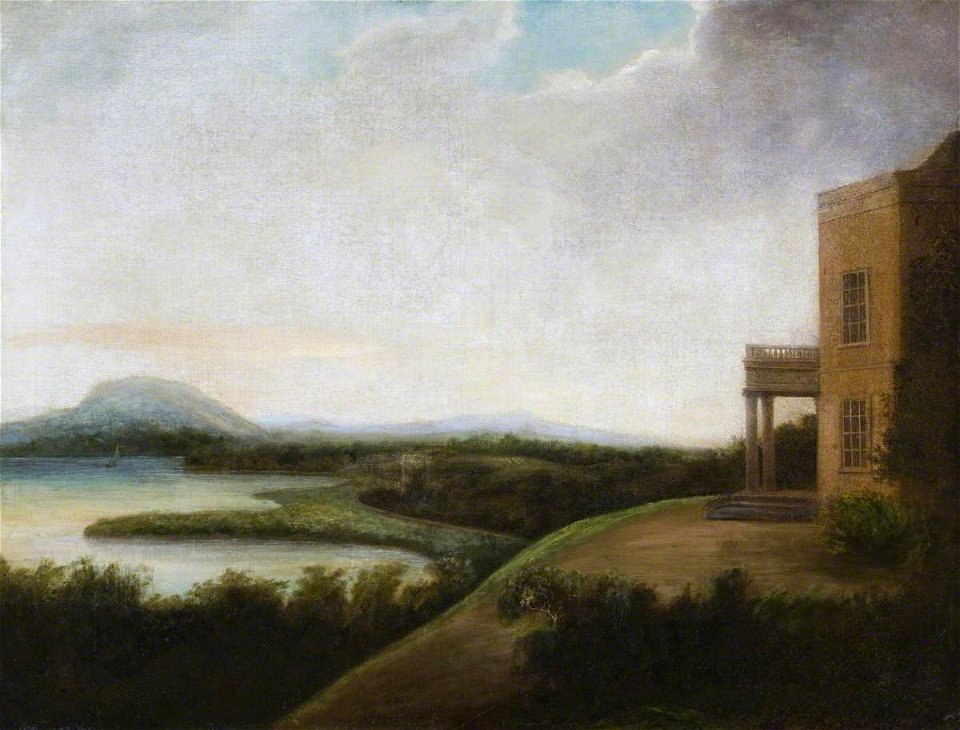 Irish School (attributed to) - View of Strangford Lough from the Temple of the Winds, with a Sail Boat - 1220978 - National Trust