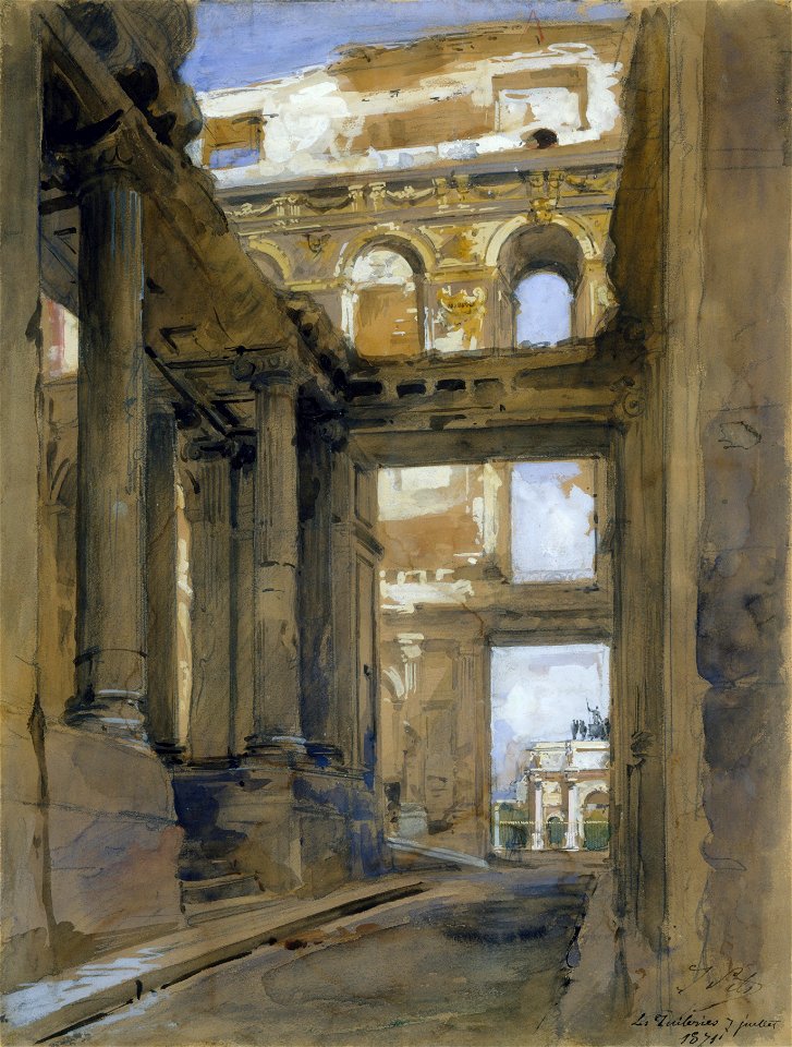 Isidore Pils, Ruins of the Tuileries Palace