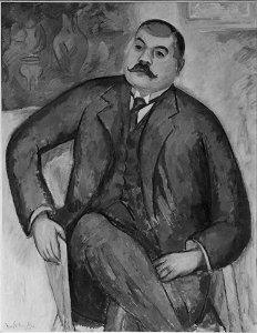 Isaac Grünewald - Axel Enström (1875-1948), head of division to the Swedish National Board of Trade, professor, married to Anna Lovisa Rahm - NMGrh 2828 - Nationalmuseum