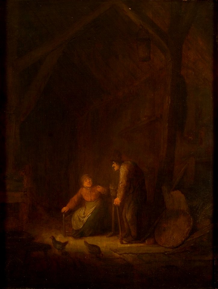 Isack van Ostade - Boerenpaar op de deel - 0344 - Rijksmuseum Twenthe