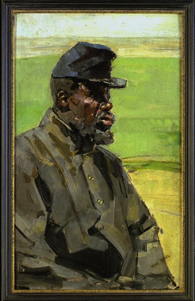 Isaac Israels - Portret van Afrikaanse soldaat, KNIL-militair, waarschijnlijk Jan Kooi