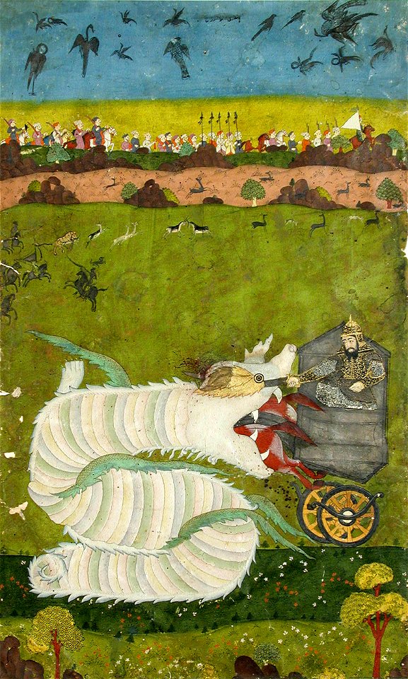 Isfandiyar attacks the dragon (6124548187)
