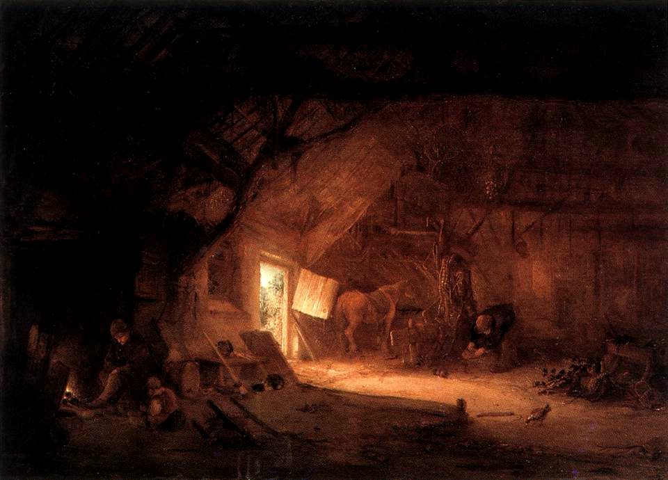 Isaac van Ostade - Farmhouse Interior - WGA16760