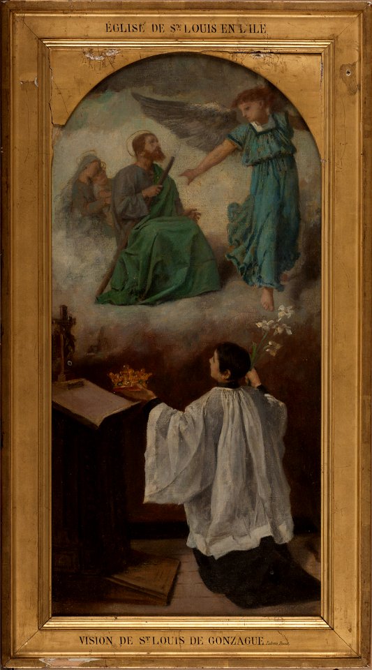 Isidore Patrois - Esquisse pour l'église Saint-Louis-en-l'Ile , Saint Louis de Gonzague en contemplation devant les ve - PPP4757 - Musée des Beaux-Arts de la ville de Paris