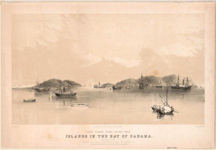 Islands in the Bay of Panama. Belonging to the Panama Railroad and Pacific Mail Steamship Co. Taboga. Flamenco. Islanao. Calebra. Perico. LCCN2003664970