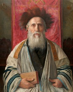 Isidor Kaufmann - Portrait of a Rabbi. Free illustration for personal and commercial use.