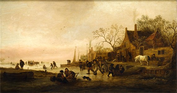Isaac van Ostade - Winter Landscape. Free illustration for personal and commercial use.