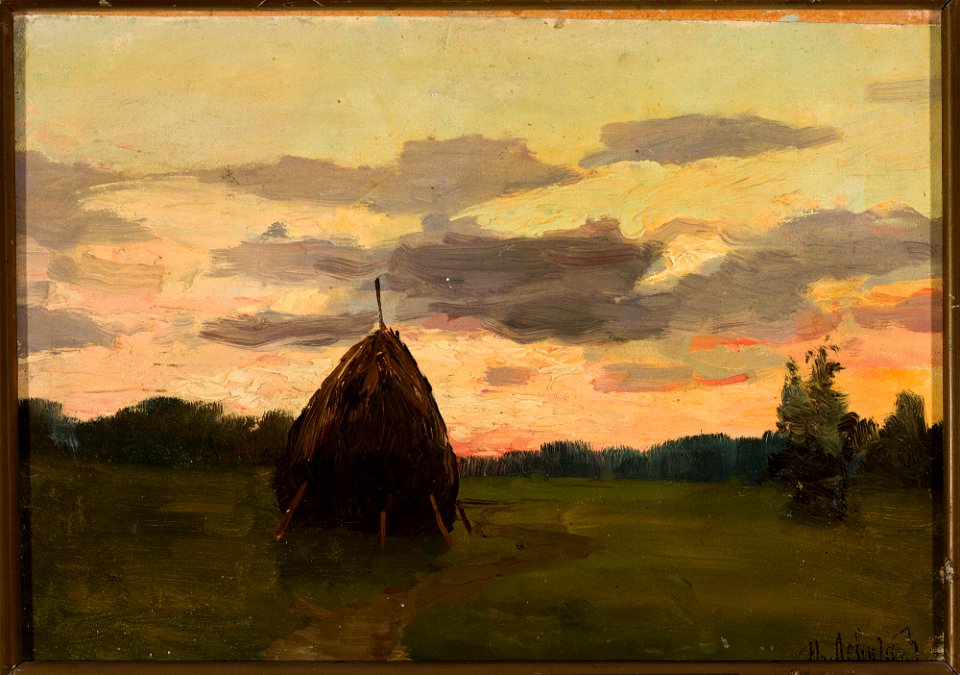 Isaak Levitan - Landscape with a haystack - M.Ob.1187 MNW - National Museum in Warsaw