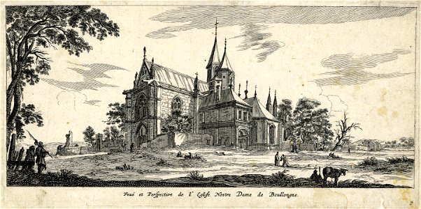 Israël Silvestre dJ Veue et Perspective de l'Eglise Nostre Dame de Boullongne ubs G 0881 II
