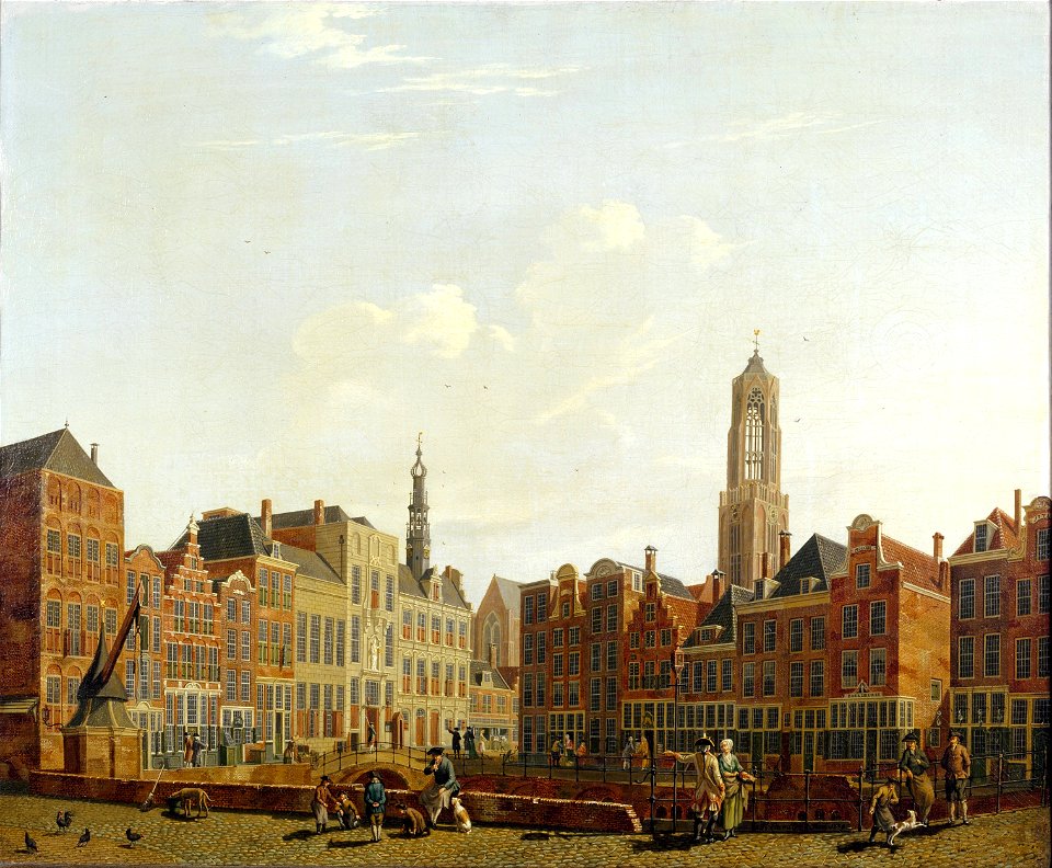 Isaac Ouwater - Utrecht Town Hall Bridge with Surroundings - Google Art Project