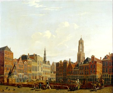 Isaac Ouwater - Utrecht Town Hall Bridge with Surroundings - Google Art Project