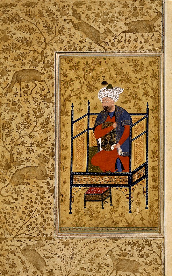 Islamic - Album Page with Illustrated Margins - 1991.206 - Detroit Institute of Arts