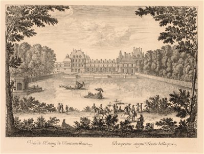 Israël Silvestre (French, 1621-1691) - Vue de l'Etang de Fontainebleau - 1950.183 - Cleveland Museum of Art