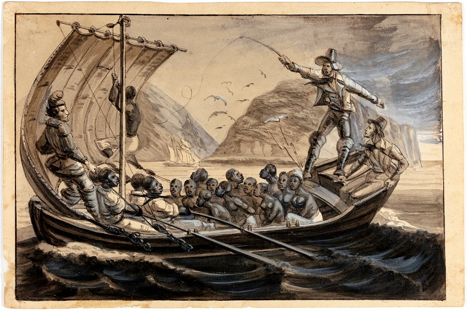 Isles de Sa. Anna Debarquement d'esclaves nègres, da Coleção Brasiliana Iconográfica
