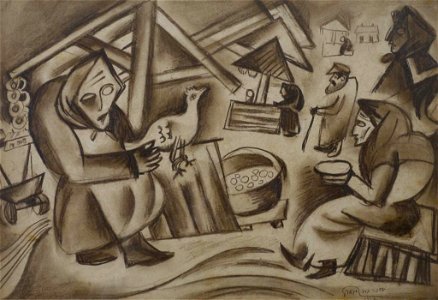 Issachar Ber Ryback - Market in the small town