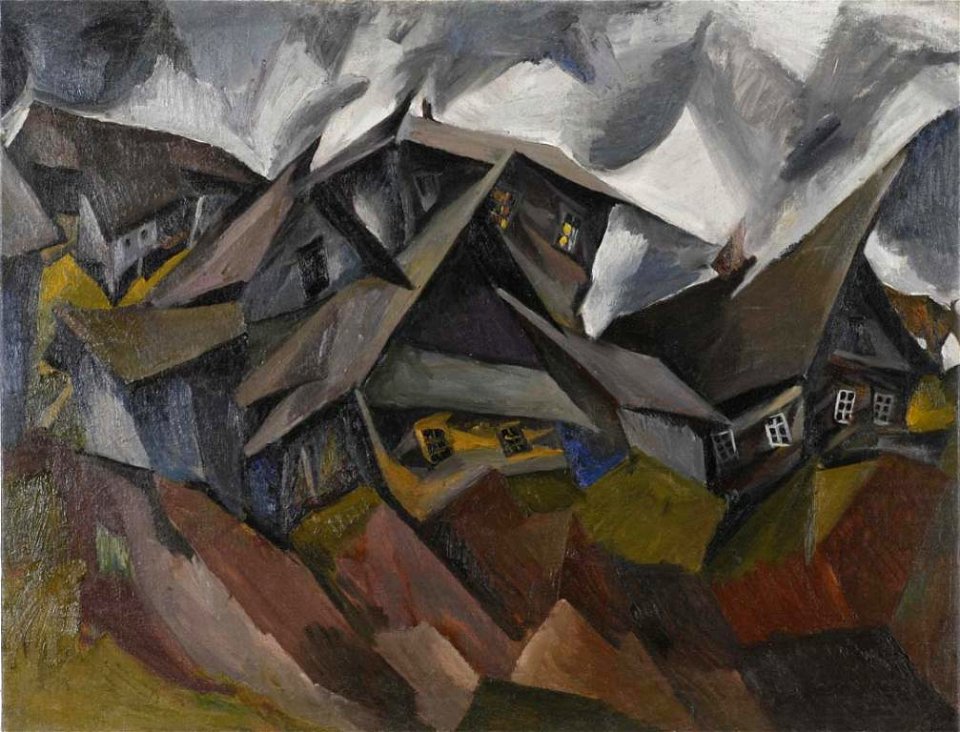 Issachar Ber Ryback - Houses in a small Town