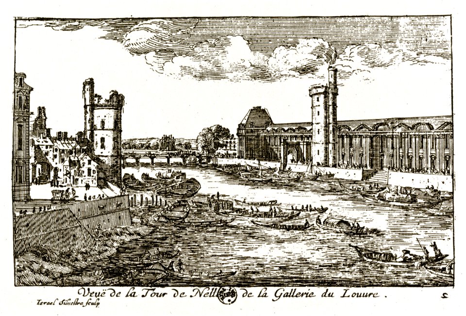 Israël Silvestre, Vues de Paris 131 Veuë de la Tour de Nelle, et de la Gallerie du Louvre