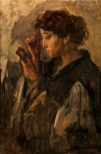 Israels Dame mit Handspiegel
