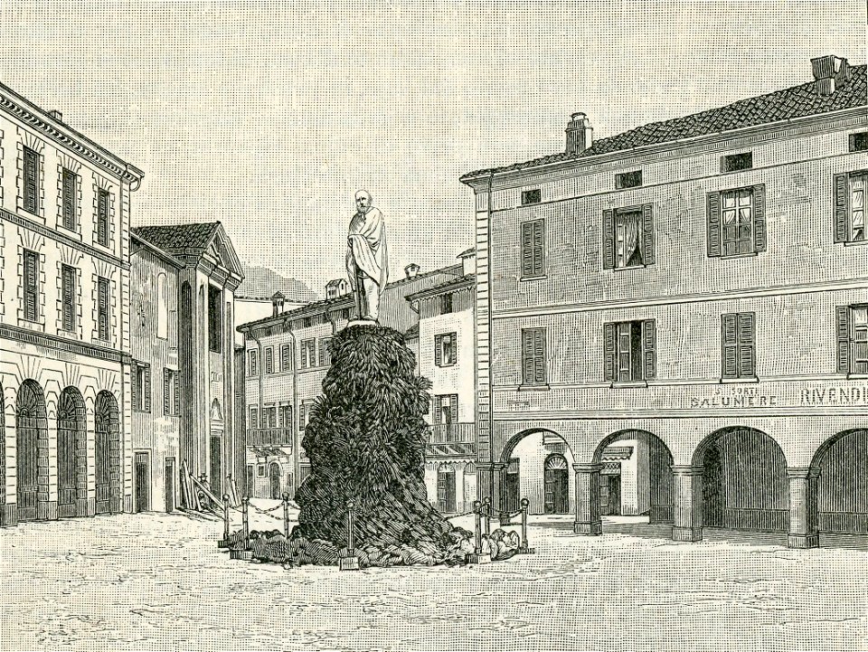Iseo piazza Garibaldi (xilografia)