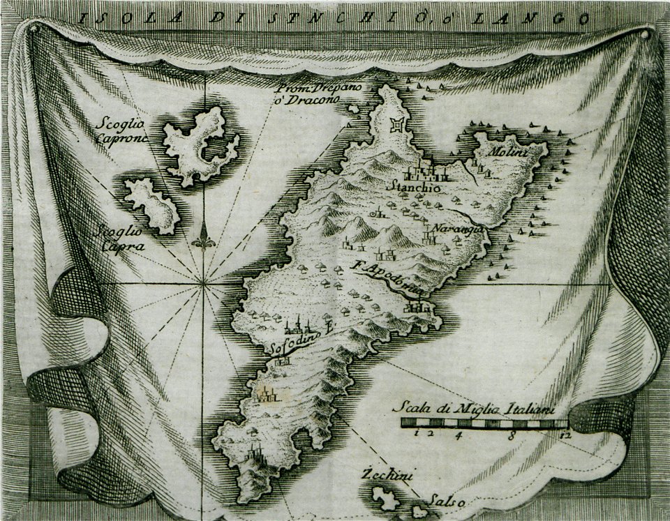 Isola di Stanchiò, ò Lango - Coronelli Vincenzo Maria (padri) & Parissoti Antonio - 1688
