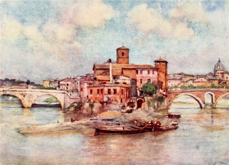 Isola Tiberina by Alberto Pisa (1905)